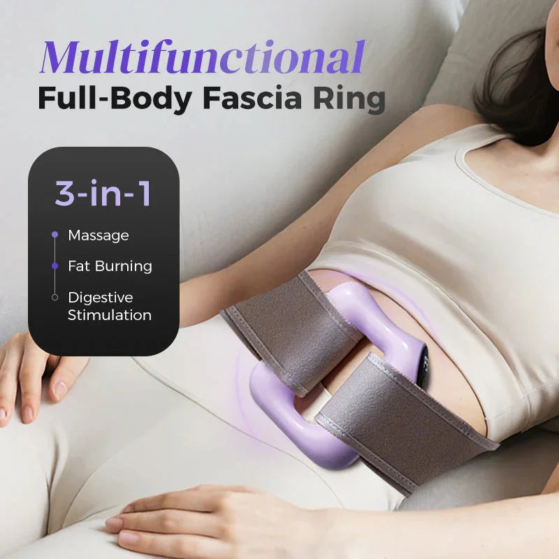 All-in-One Full-Body Fascia Ring Massage Gun with Belt for Fat Burning, Body Shaping & Weight Loss